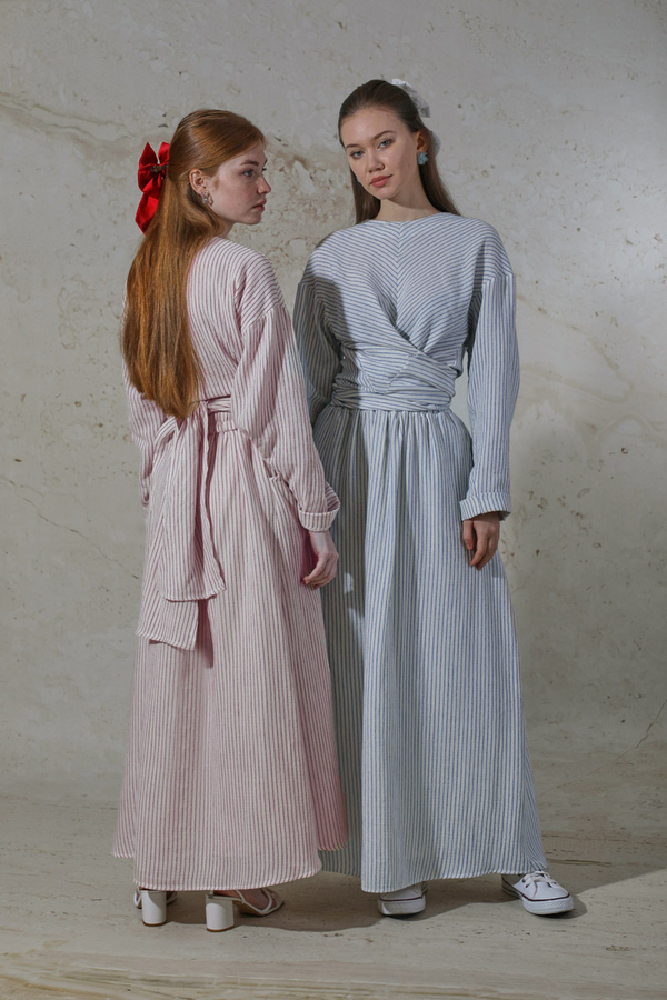 Bağlamalı Müslin Etek Takım Bordo - 6