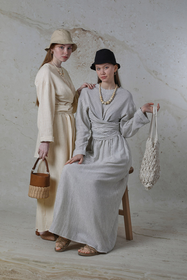 Bağlamalı Müslin Etek Takım Siyah - 1