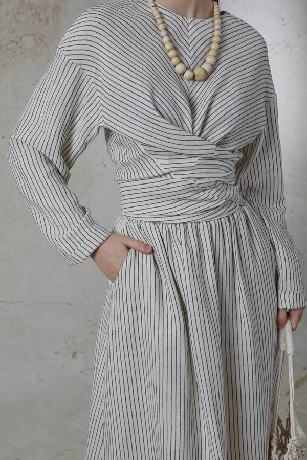 Bağlamalı Müslin Etek Takım Siyah - 4