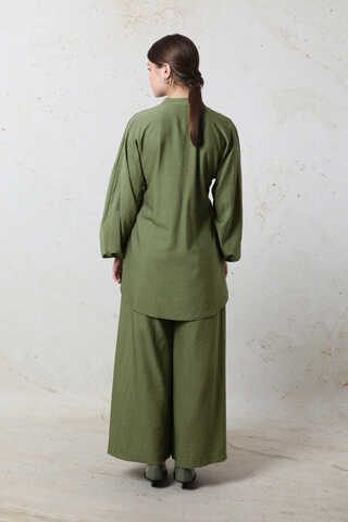 Kendinden Kemerli İkili Takım Haki - 7