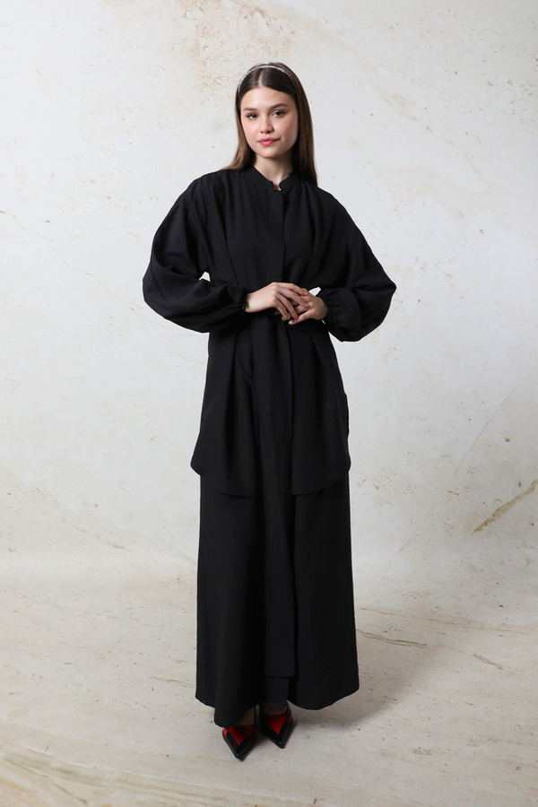 Kendinden Kemerli İkili Takım Siyah - 3