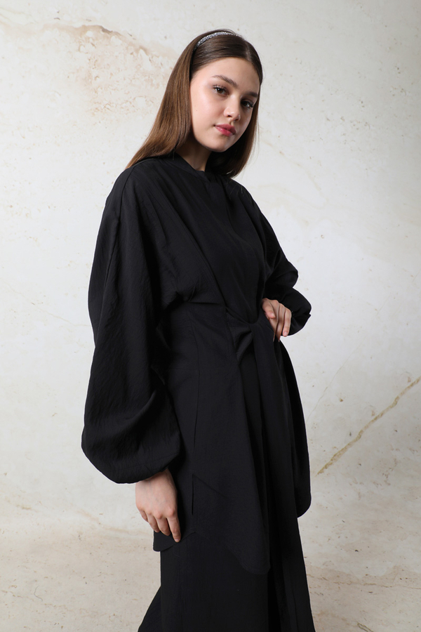 Kendinden Kemerli İkili Takım Siyah - 5