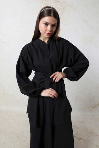 Kendinden Kemerli İkili Takım Siyah - 2