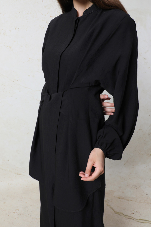 Kendinden Kemerli İkili Takım Siyah - 7