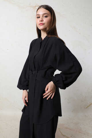 Kendinden Kemerli İkili Takım Siyah - 8