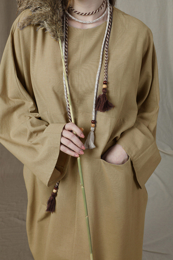 Salaş Keten Elbise Camel - 3