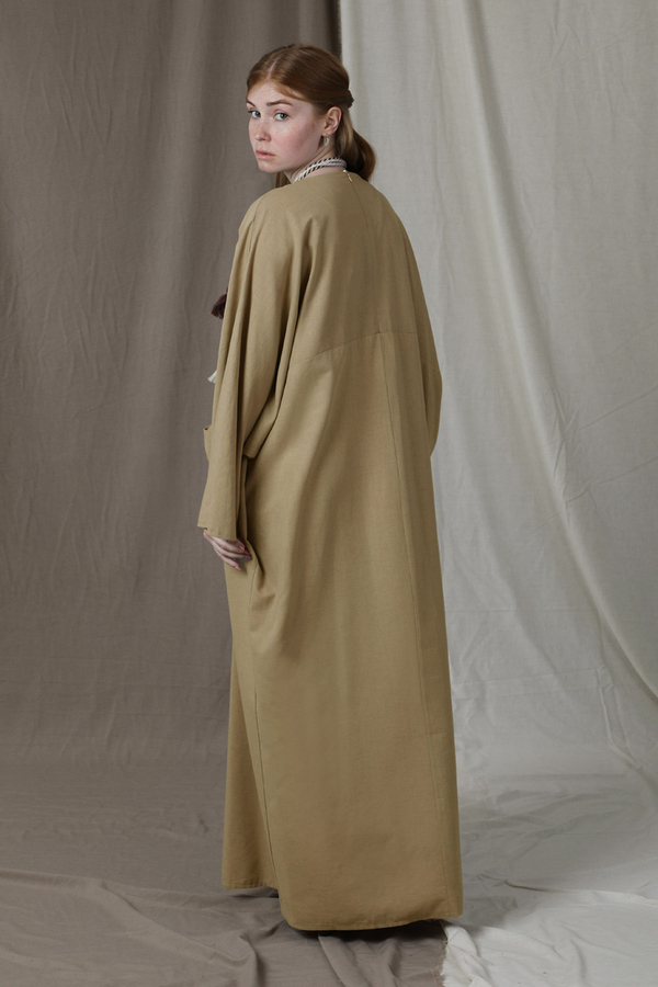 Salaş Keten Elbise Camel - 5