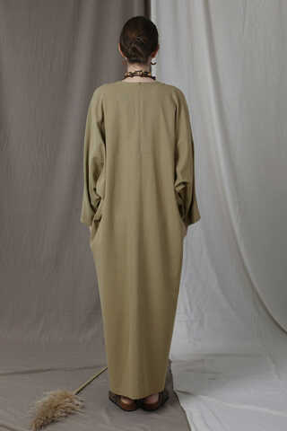 Salaş Keten  Elbise Haki - 6
