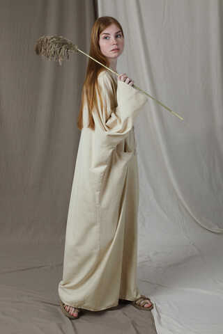 Salaş Keten Elbise Taş - 3