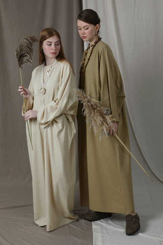 Salaş Keten Elbise Taş - 5