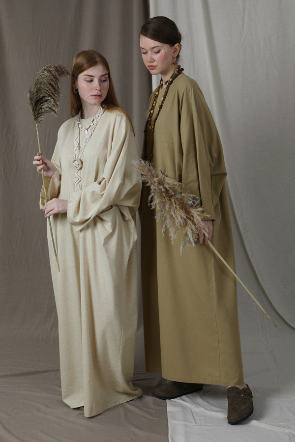 Salaş Keten Elbise Taş - 5