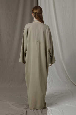 Salaş Keten Elbise Vizon - 6