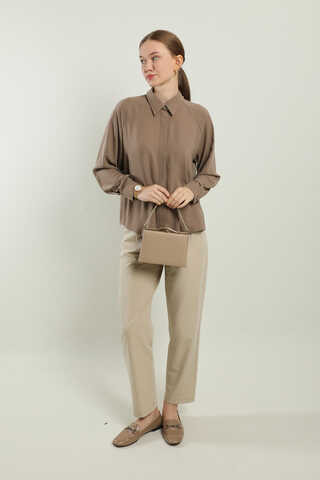 Kısa Gömlek Camel - 2