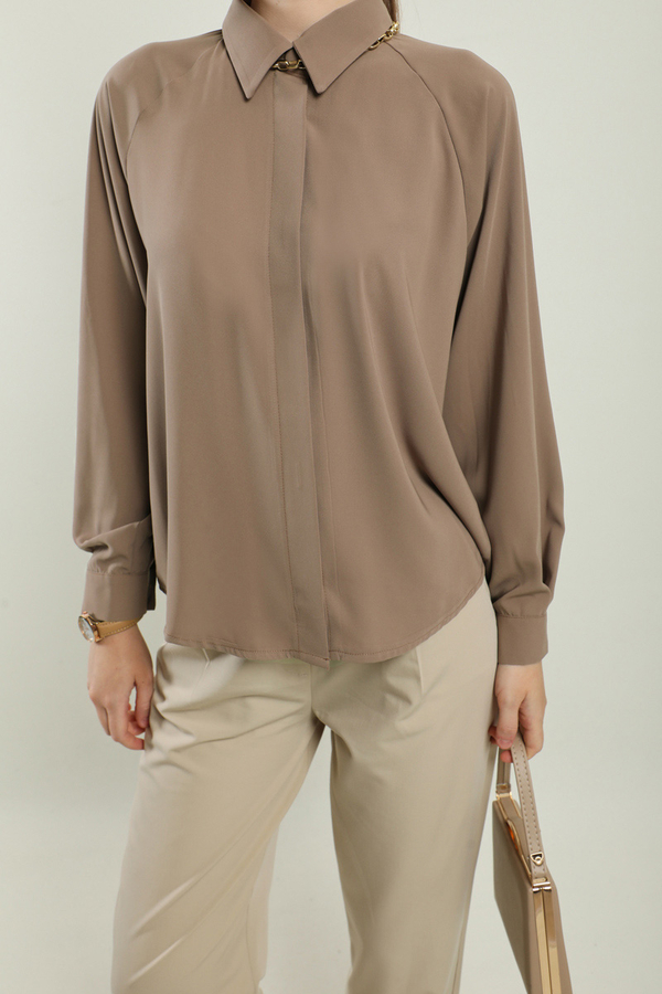 Kısa Gömlek Camel - 1