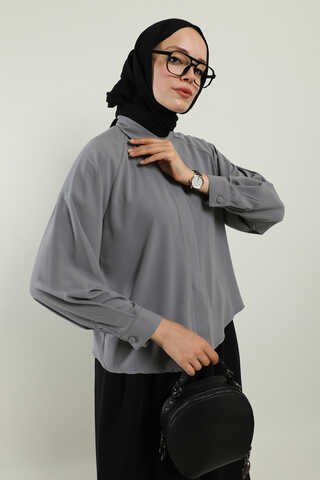 Kısa Gömlek Gri - 3