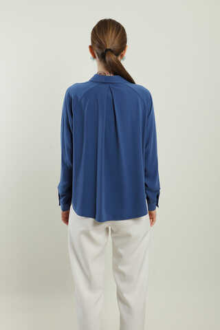 Kısa Gömlek İndigo - 6