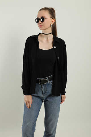 Kısa Gömlek Siyah - 2