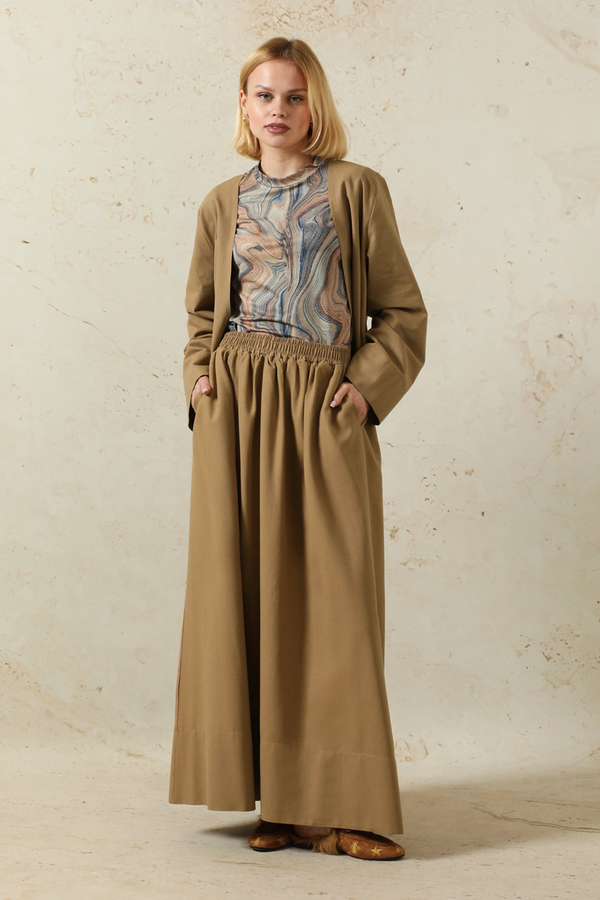 Kimonolu Etek Takım Camel - 2