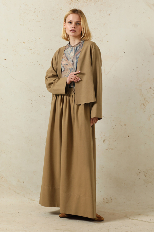 Kimonolu Etek Takım Camel - 4