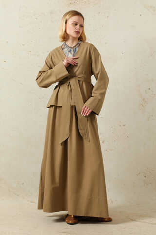 Kimonolu Etek Takım Camel - 7