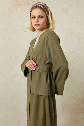 Kimonolu Etek Takım Haki - 5