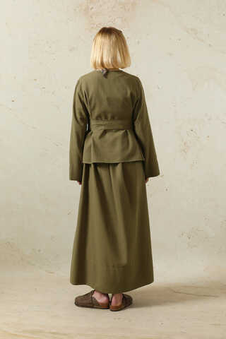Kimonolu Etek Takım Haki - 8