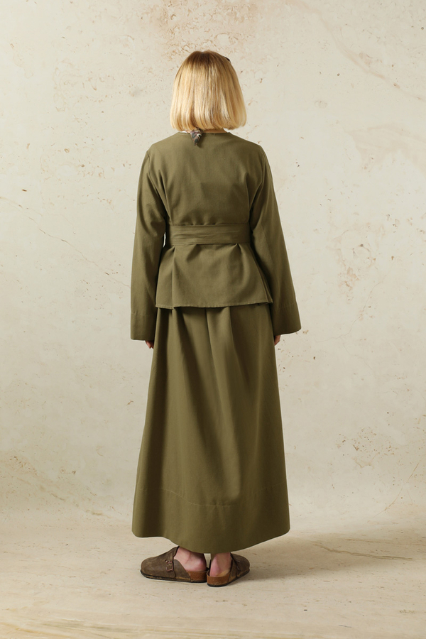 Kimonolu Etek Takım Haki - 8