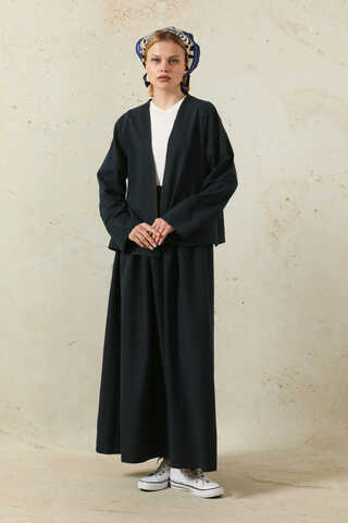 Kimonolu Etek Takım Lacivert - 6