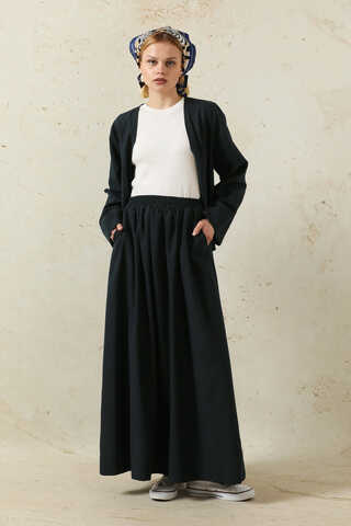 Kimonolu Etek Takım Lacivert - 2