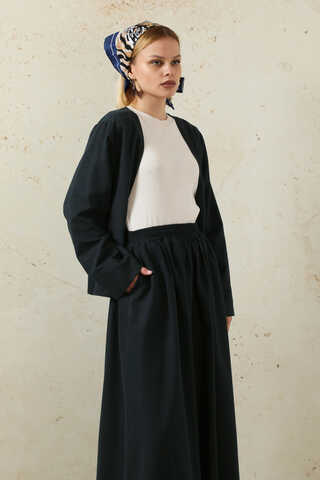 Kimonolu Etek Takım Lacivert - 1