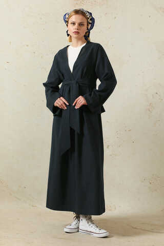 Kimonolu Etek Takım Lacivert - 3