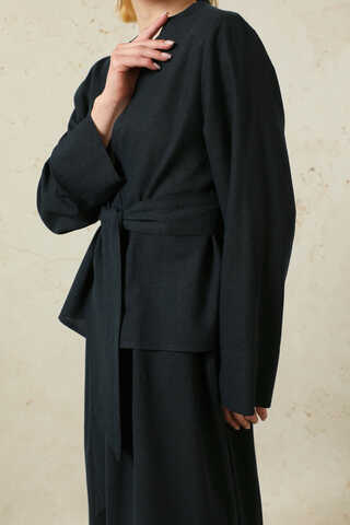 Kimonolu Etek Takım Lacivert - 5