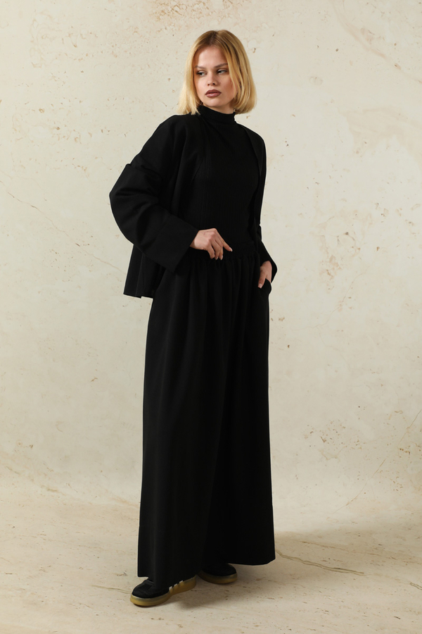 Kimonolu Etek Takım Siyah - 4