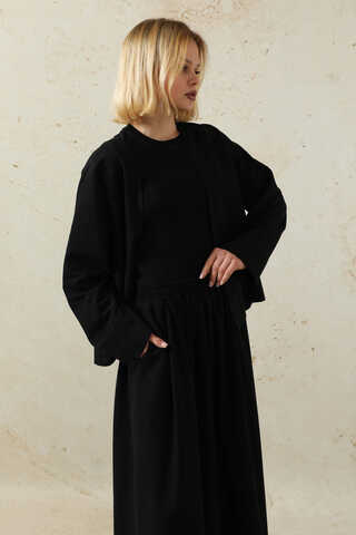 Kimonolu Etek Takım Siyah - 3