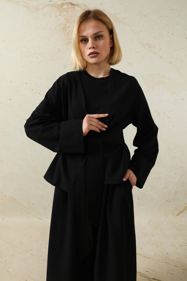 Kimonolu Etek Takım Siyah - 6