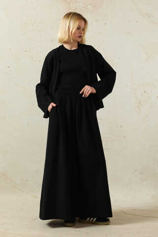 Kimonolu Etek Takım Siyah - 5