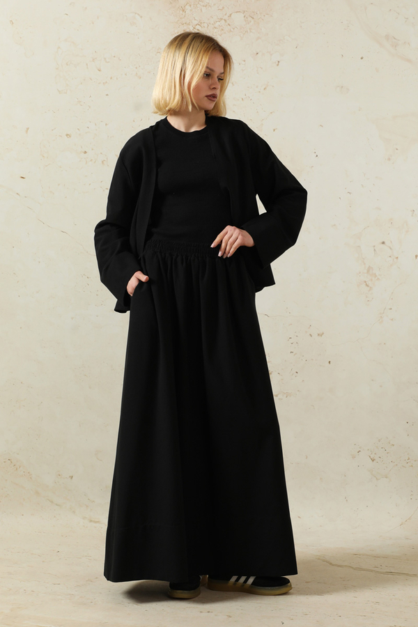 Kimonolu Etek Takım Siyah - 5