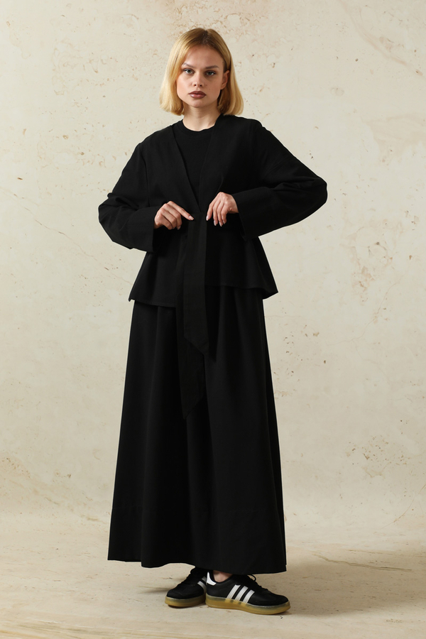 Kimonolu Etek Takım Siyah - 2