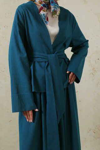 Kimonolu Etek Takım İndigo - 4
