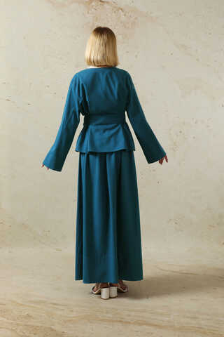 Kimonolu Etek Takım İndigo - 6