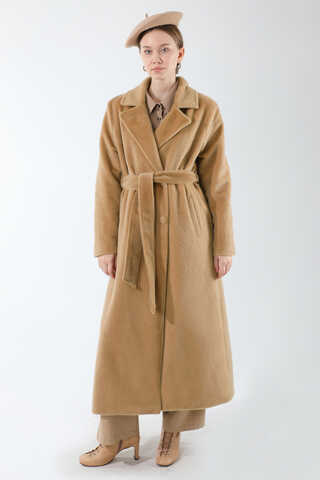 Kısa Tüylü Oversize Kaban Camel - 3