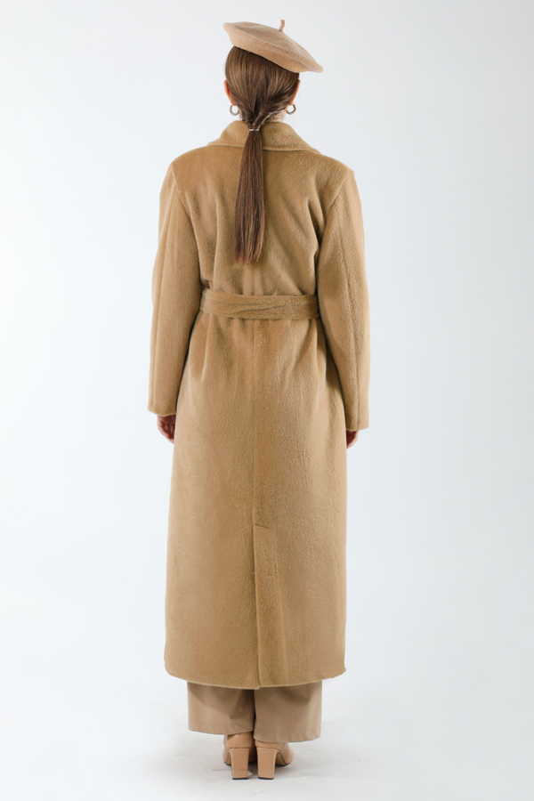 Kısa Tüylü Oversize Kaban Camel - 6