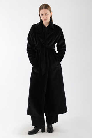 Kısa Tüylü Oversize Kaban Siyah - 3