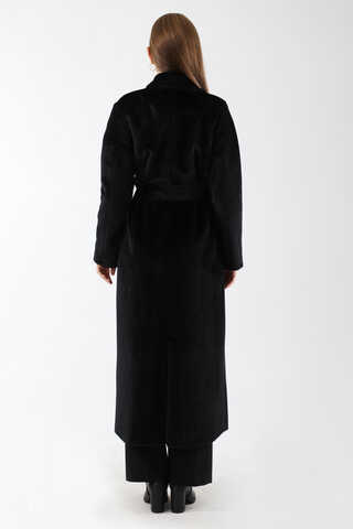 Kısa Tüylü Oversize Kaban Siyah - 6