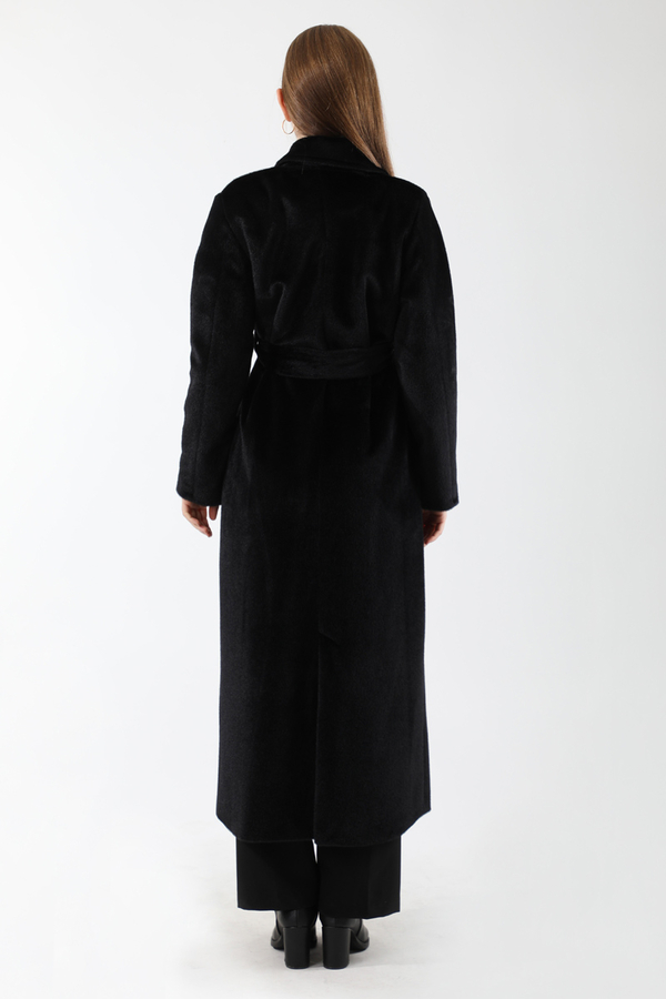 Kısa Tüylü Oversize Kaban Siyah - 6