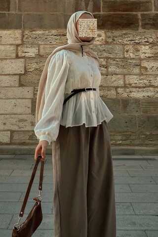 Kısa Vual Gömlek Beyaz - 2