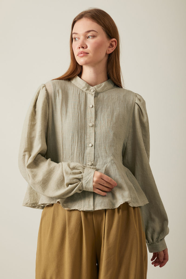 Kısa Vual Gömlek Taş - 7