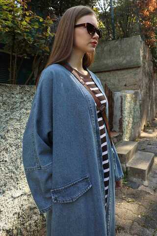 Klasik Denim Kap Açık Mavi - 6