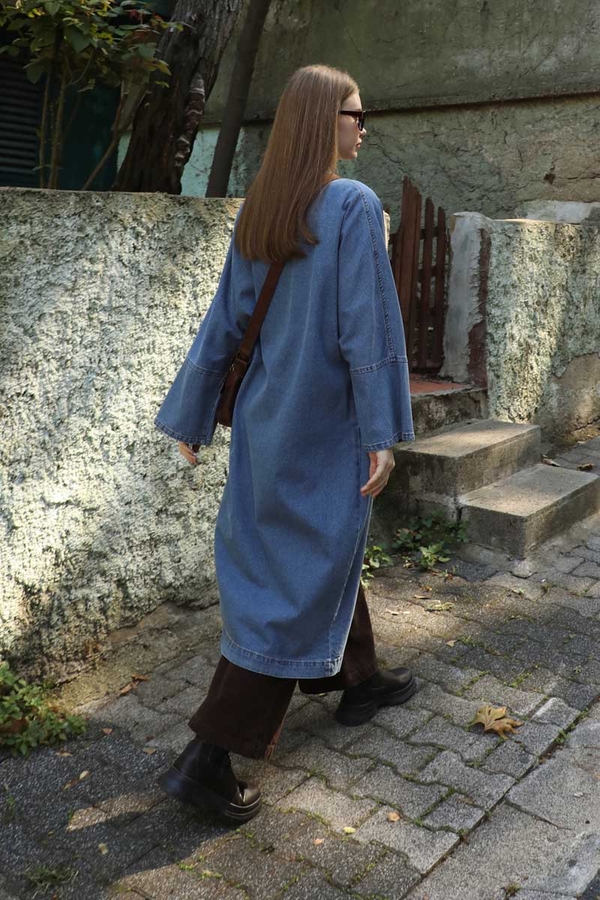 Klasik Denim Kap Açık Mavi - 9