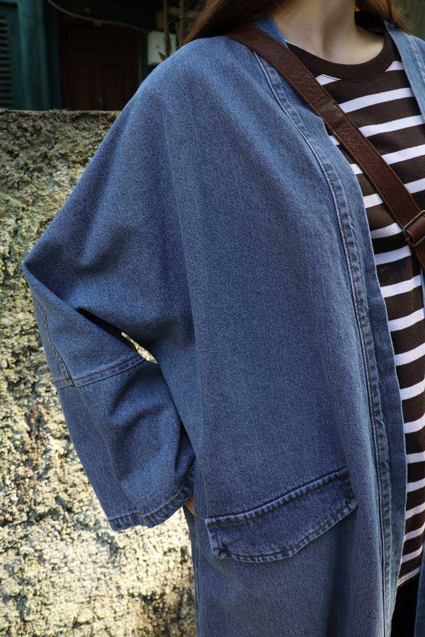 Klasik Denim Kap Açık Mavi - 8